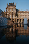 Paris - Louvre museum's pyramid reflection
