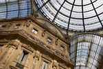 Milano - Vue de la coupole en verre de la galleria Vittorio Emanuele II