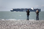 Le Havre - Two kids and the cargo ship