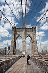 New-York City - Cycliste pris dans une toile d'araignée (Brooklyn Bridge)