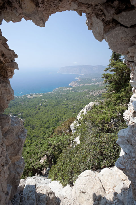 Vue depuis la forteresse - Grèce/Rhodes - Monolithos - août 2010 - Grèce